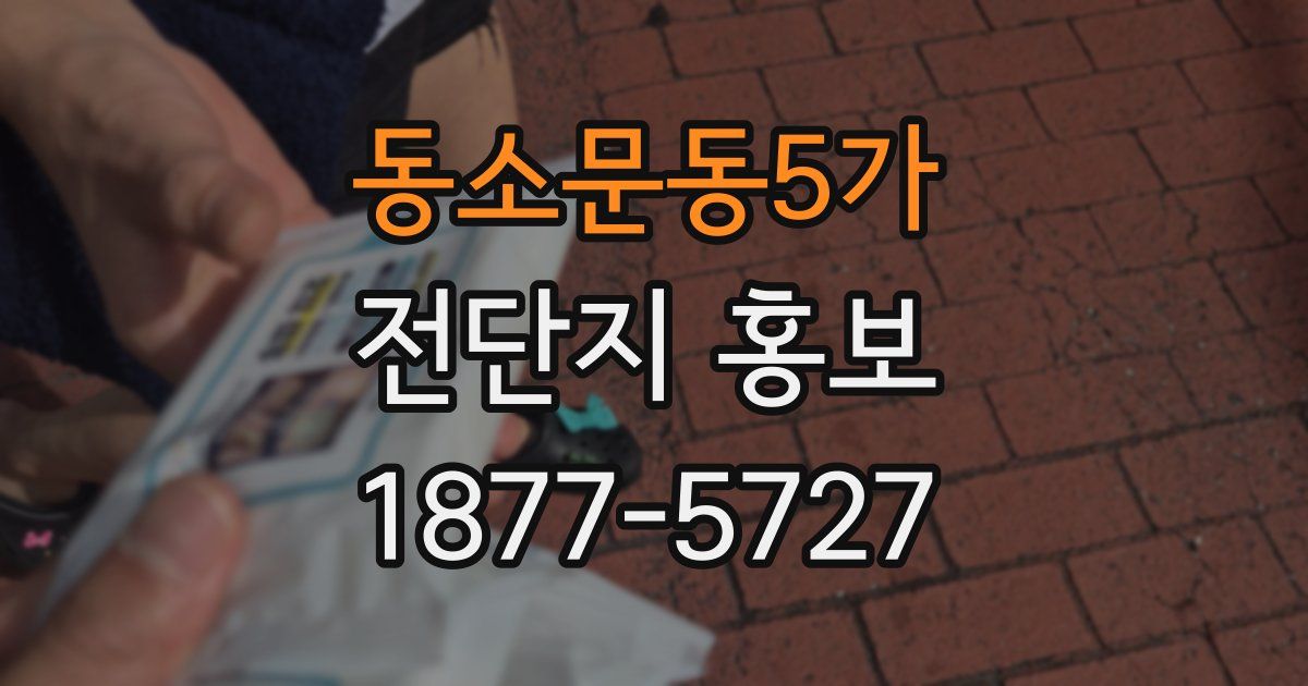 동소문동5가 전단지 홍보