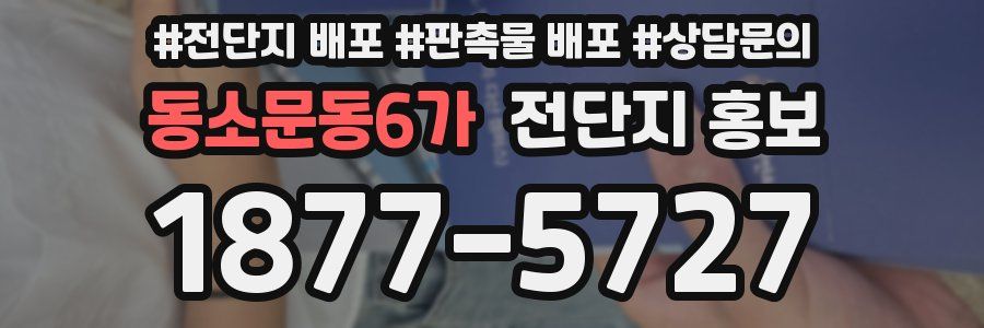동소문동6가 전단지 홍보