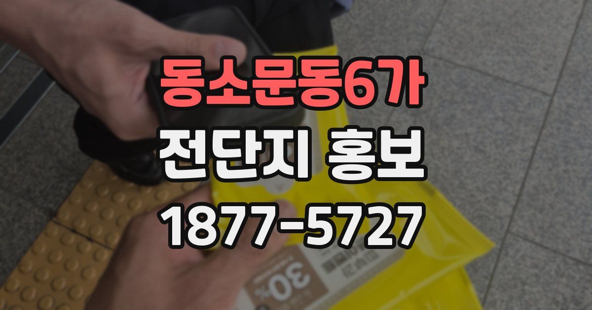 동소문동6가 전단지 홍보