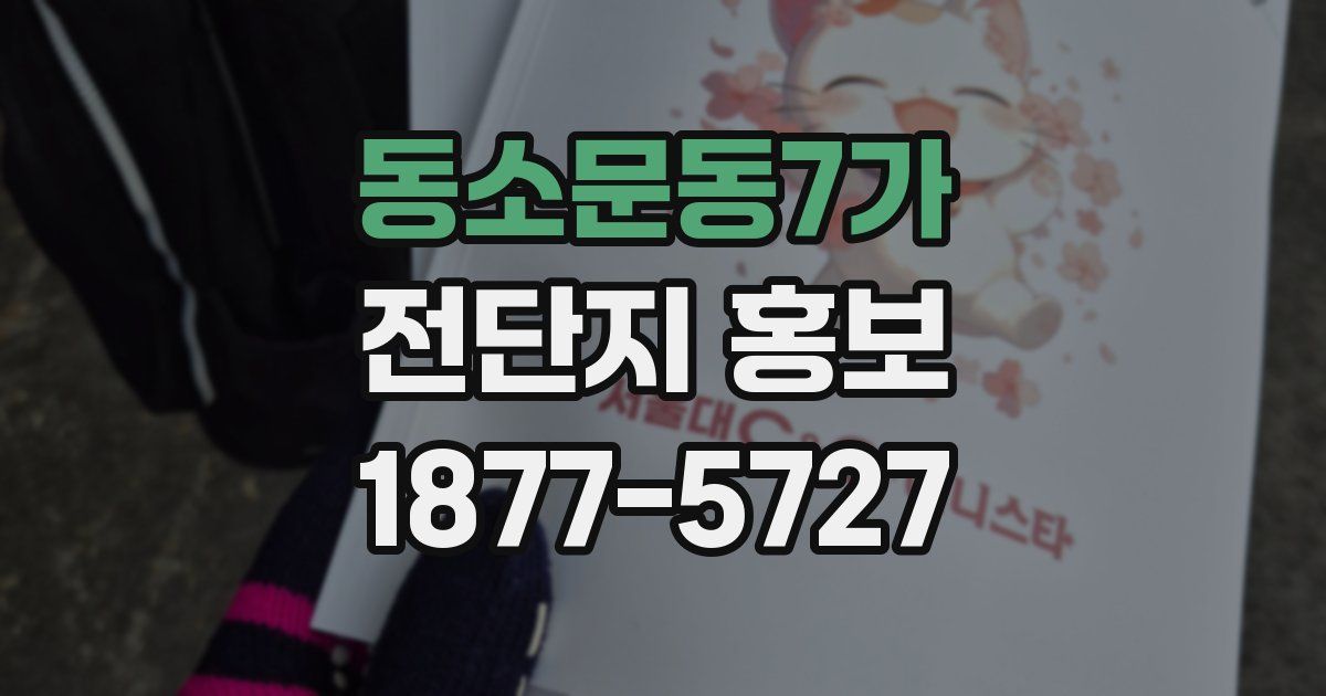동소문동7가 전단지 홍보