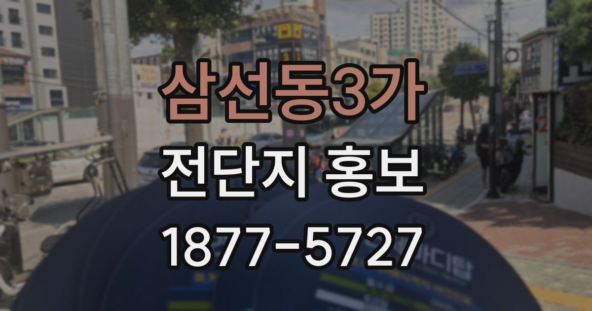 삼선동3가 전단지 홍보