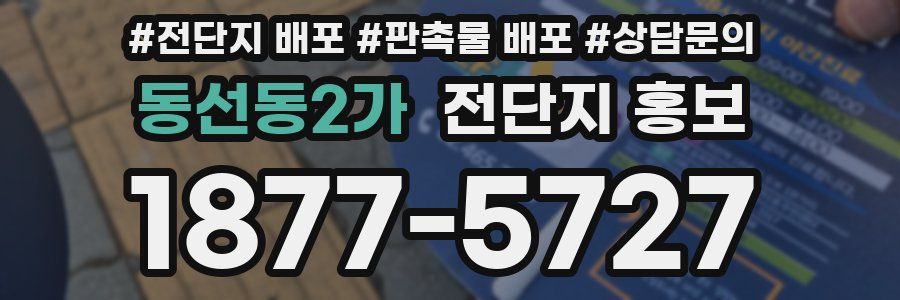 동선동2가 전단지 홍보