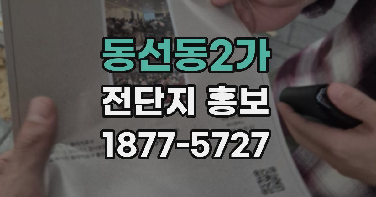 동선동2가 전단지 홍보
