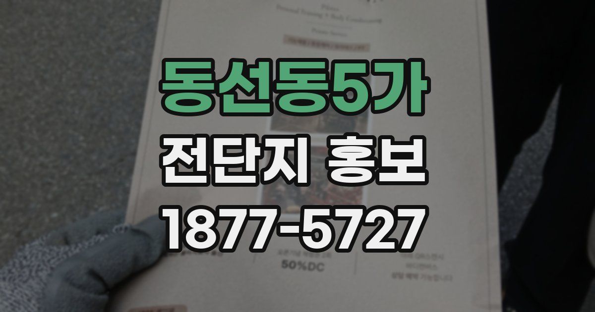 동선동5가 전단지 홍보