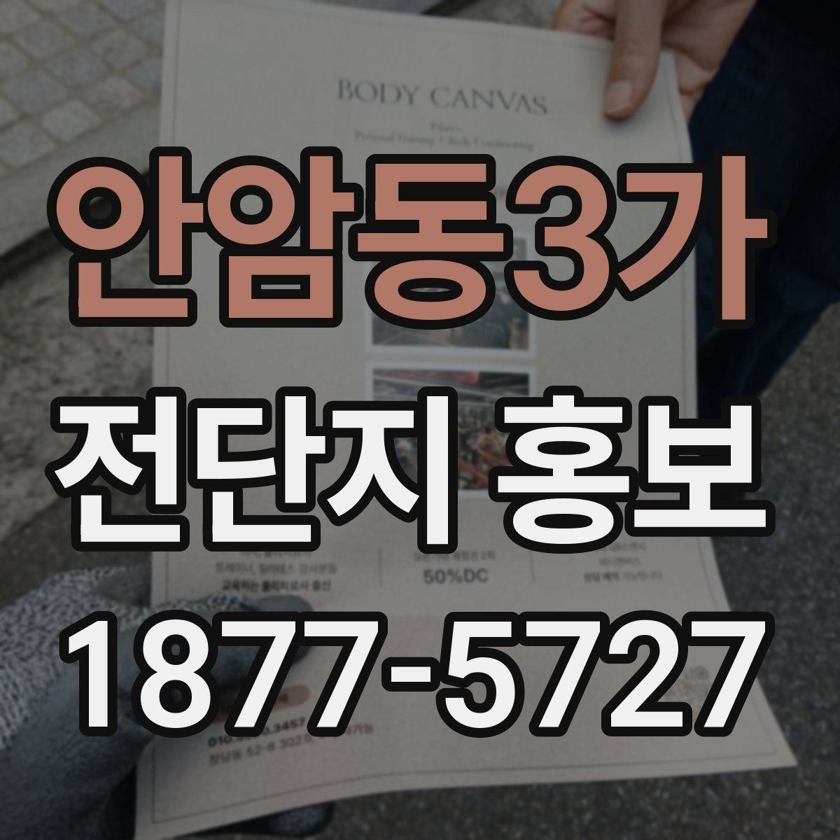 안암동3가 전단지 홍보