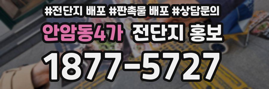 안암동4가 전단지 홍보