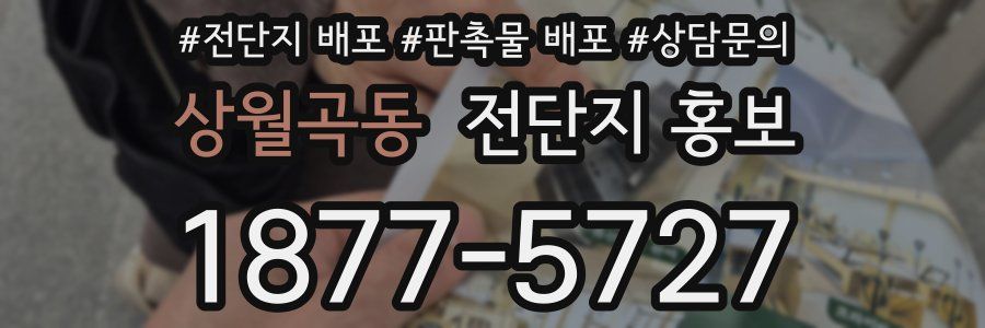 상월곡동 전단지 홍보