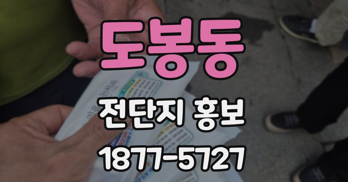도봉동 전단지 홍보
