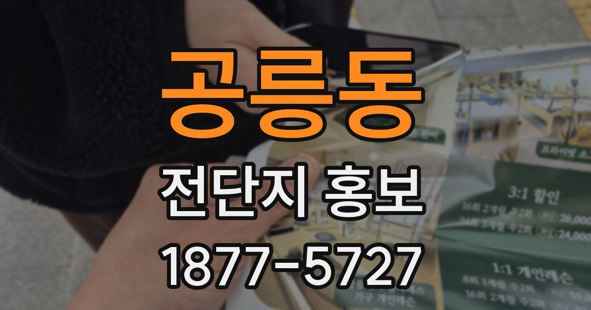 공릉동 전단지 홍보
