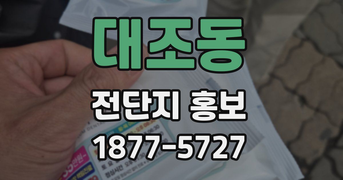 대조동 전단지 홍보