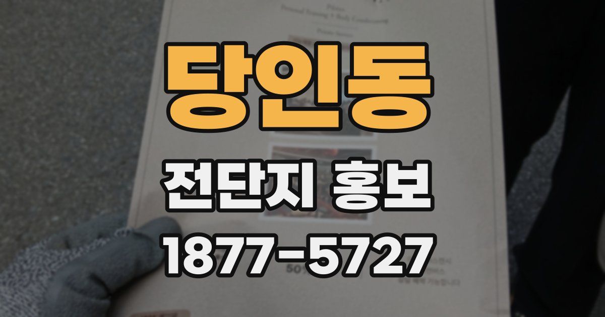 당인동 전단지 홍보