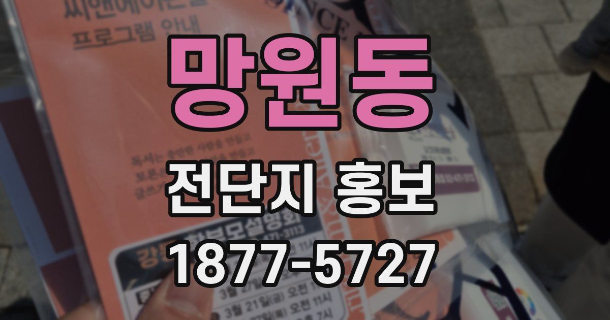 망원동 전단지 홍보