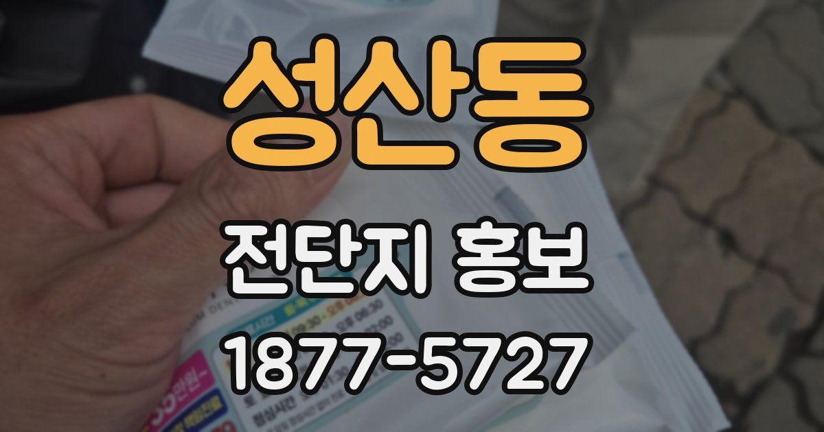 성산동 전단지 홍보