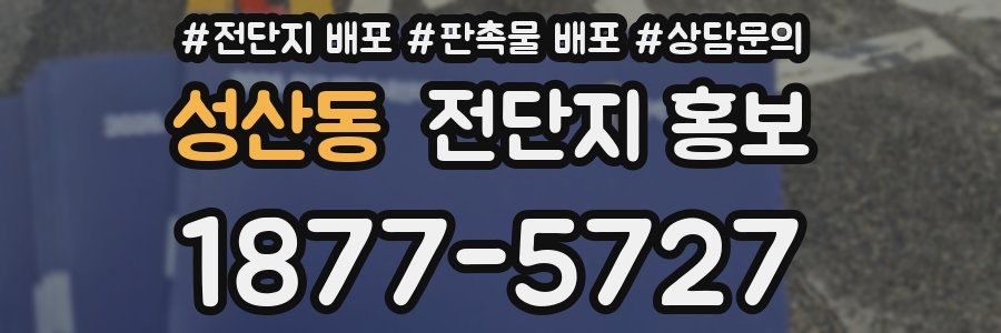 성산동 전단지 홍보