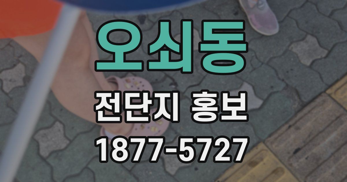 오쇠동 전단지 홍보