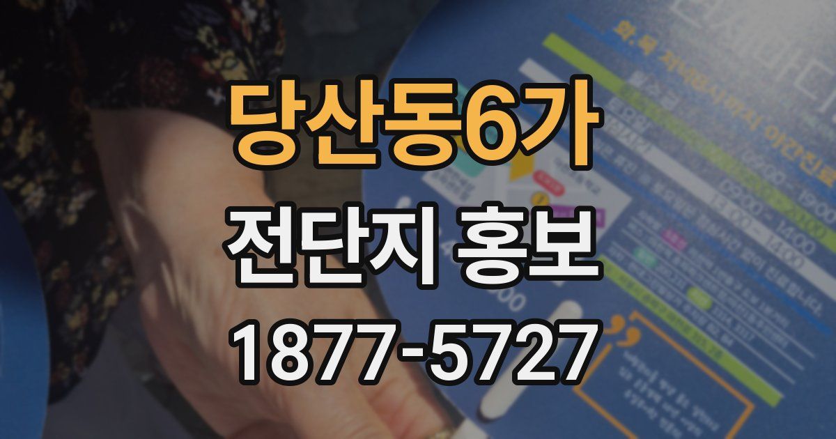 당산동6가 전단지 홍보