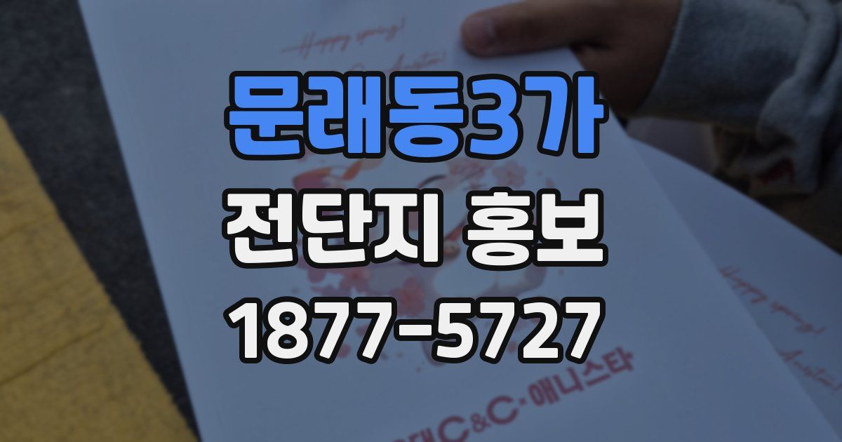 문래동3가 전단지 홍보