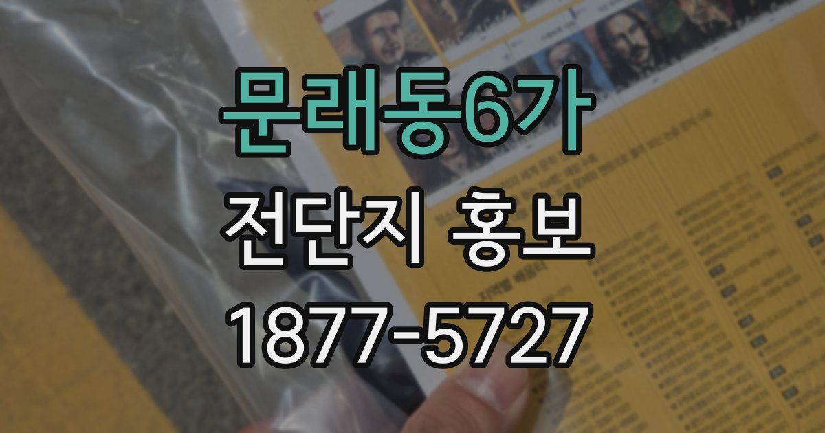 문래동6가 전단지 홍보