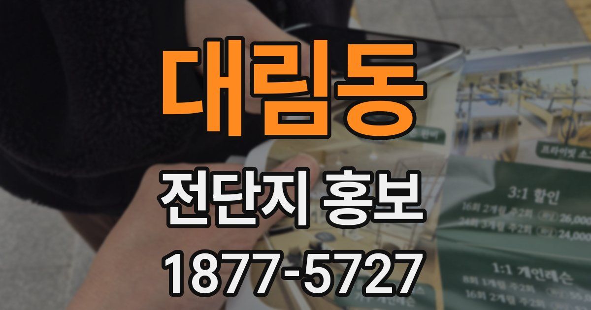 대림동 전단지 홍보