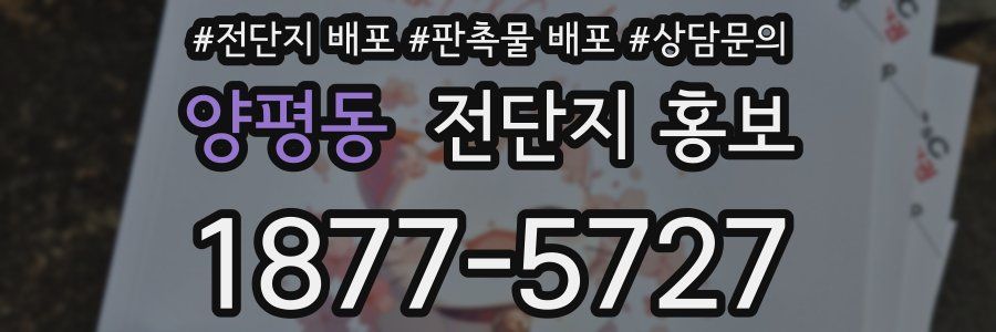양평동 전단지 홍보