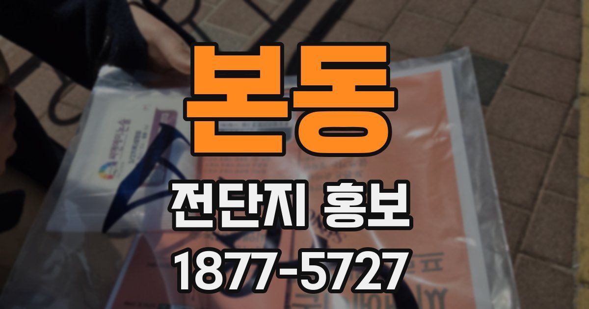 본동 전단지 홍보