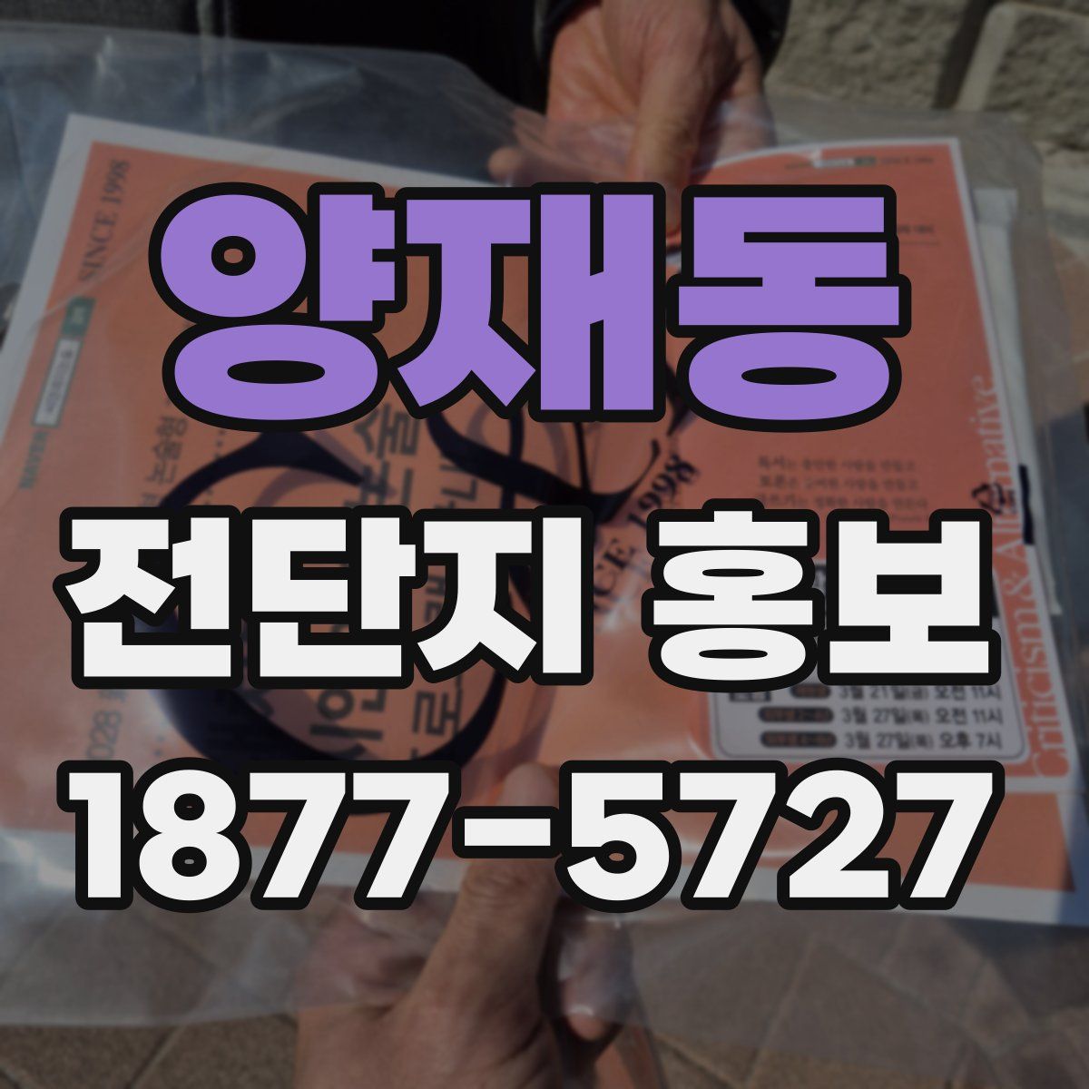양재동 전단지 홍보