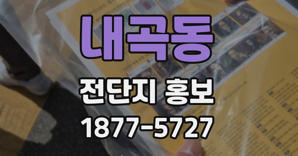 내곡동 전단지 홍보