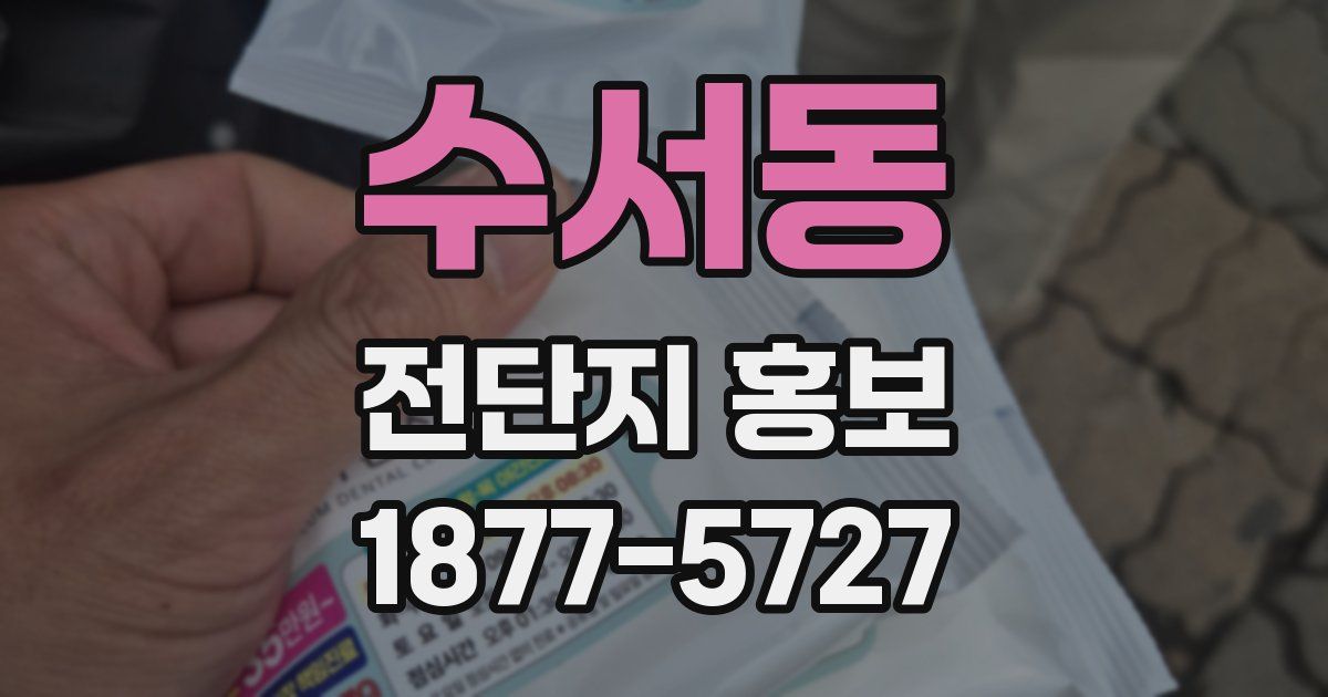 수서동 전단지 홍보