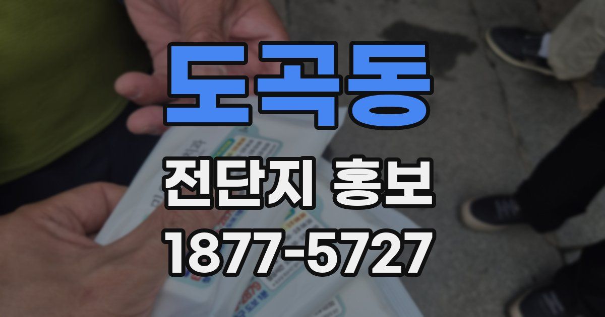 도곡동 전단지 홍보