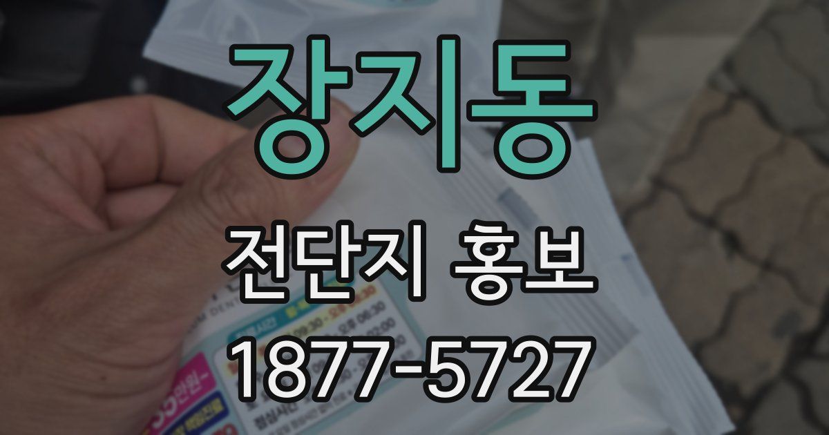 장지동 전단지 홍보