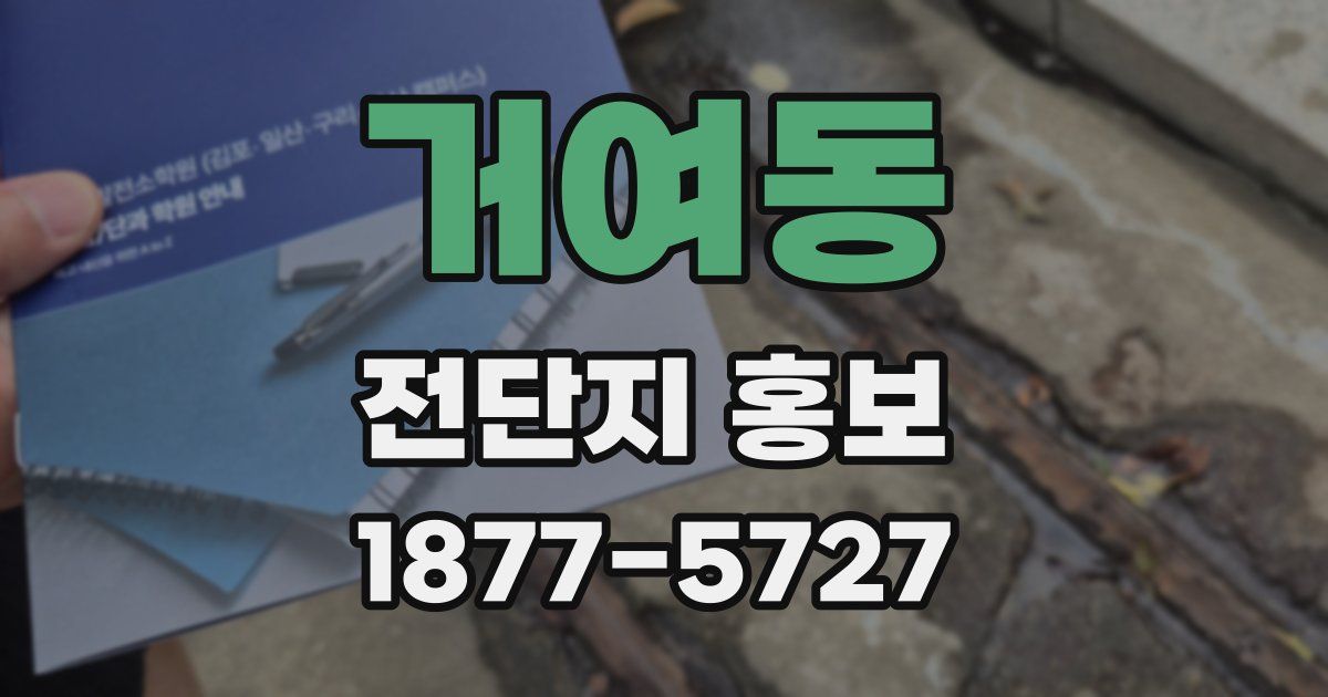 거여동 전단지 홍보