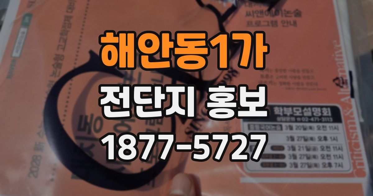 해안동1가 전단지 홍보