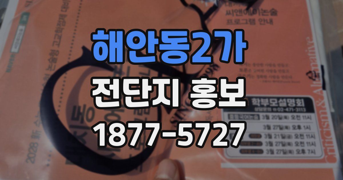 해안동2가 전단지 홍보