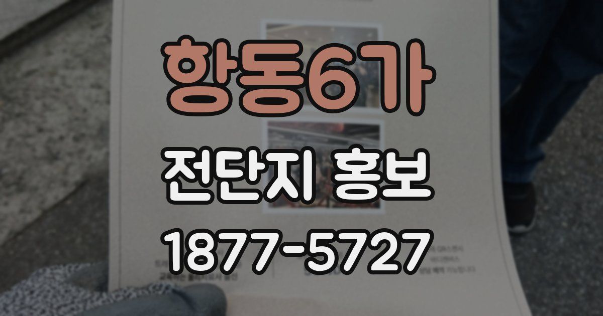 항동6가 전단지 홍보
