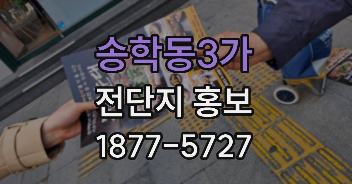송학동3가 전단지 홍보