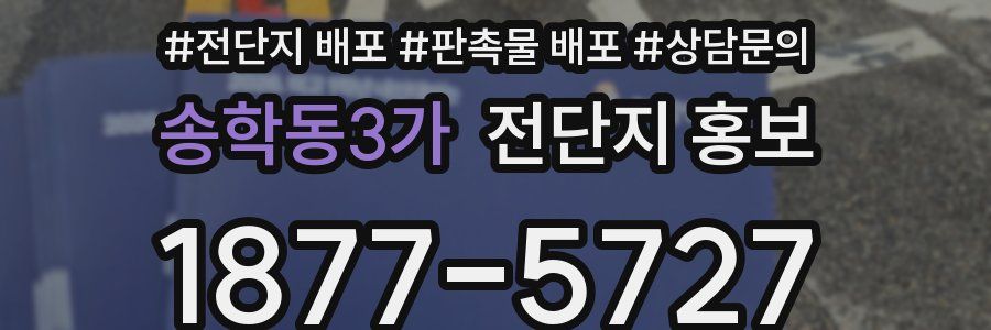 송학동3가 전단지 홍보