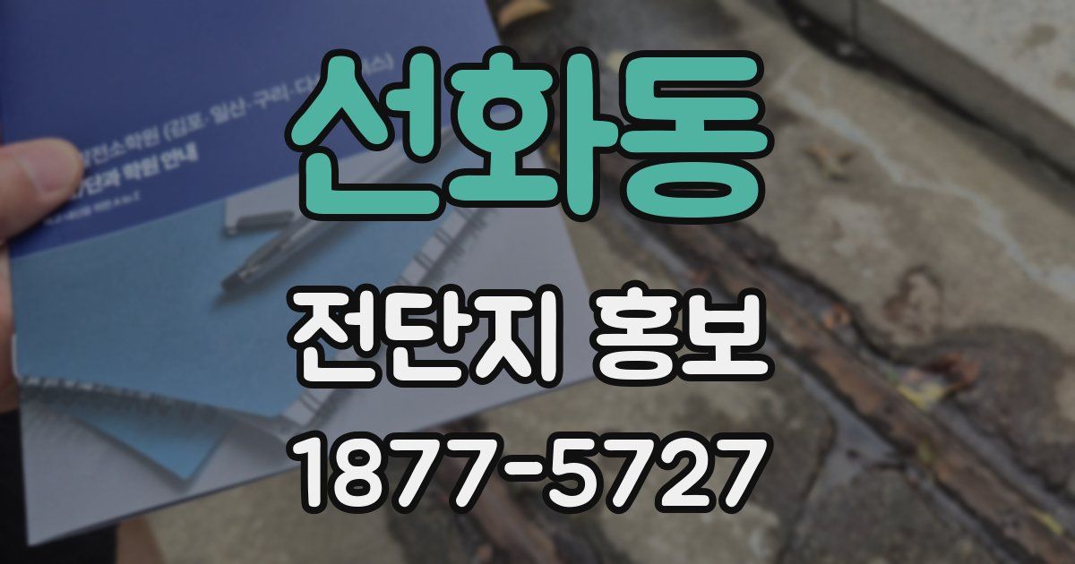 선화동 전단지 홍보