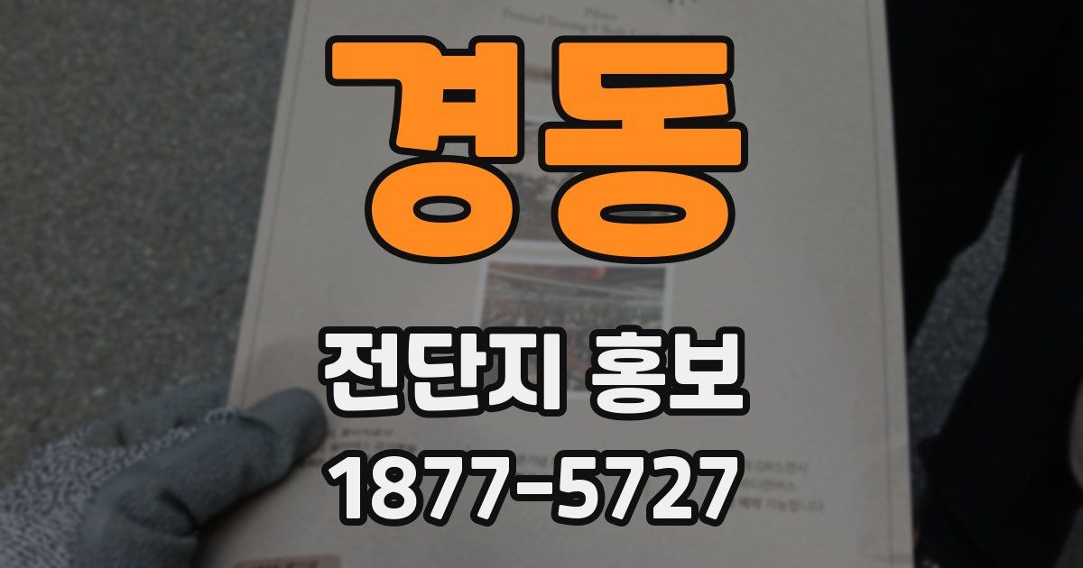 경동 전단지 홍보