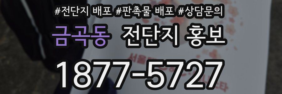 금곡동 전단지 홍보