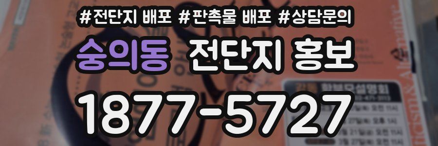 숭의동 전단지 홍보
