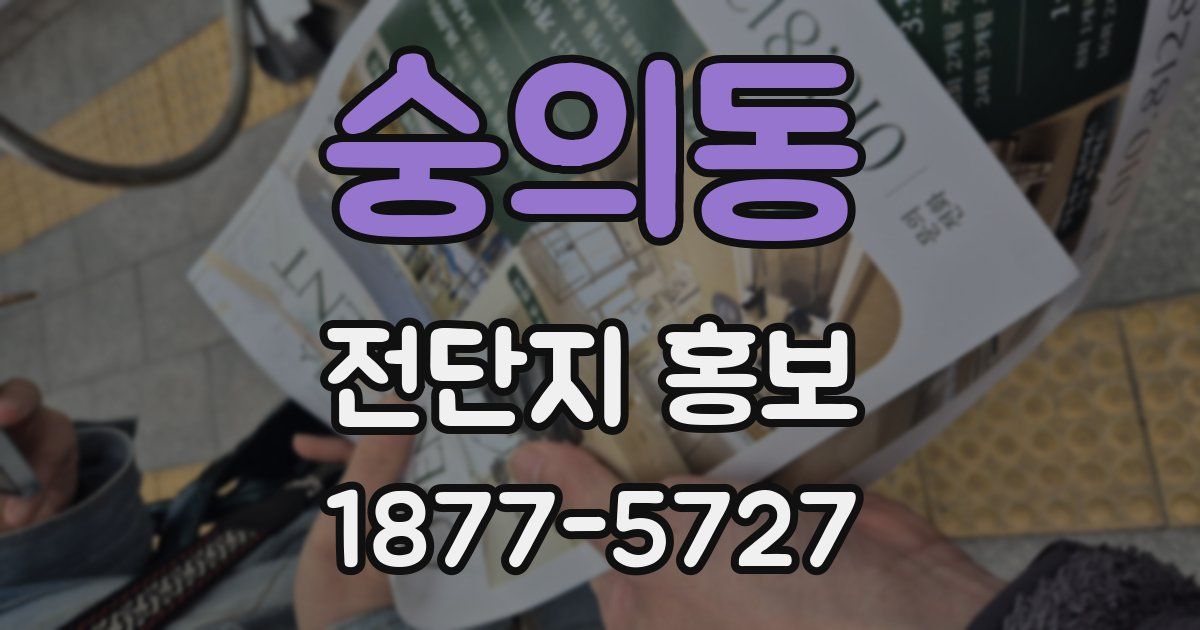 숭의동 전단지 홍보