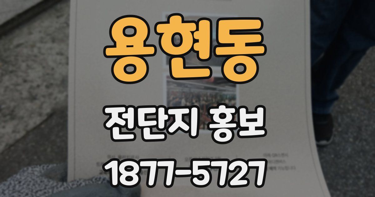 용현동 전단지 홍보