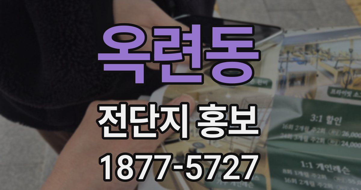 옥련동 전단지 홍보