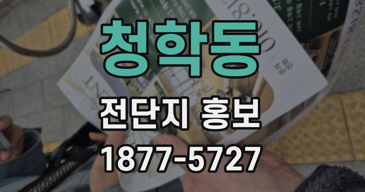 청학동 전단지 홍보