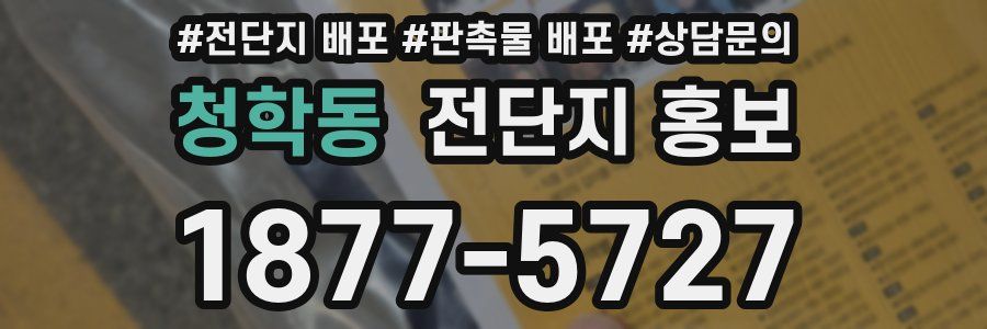 청학동 전단지 홍보