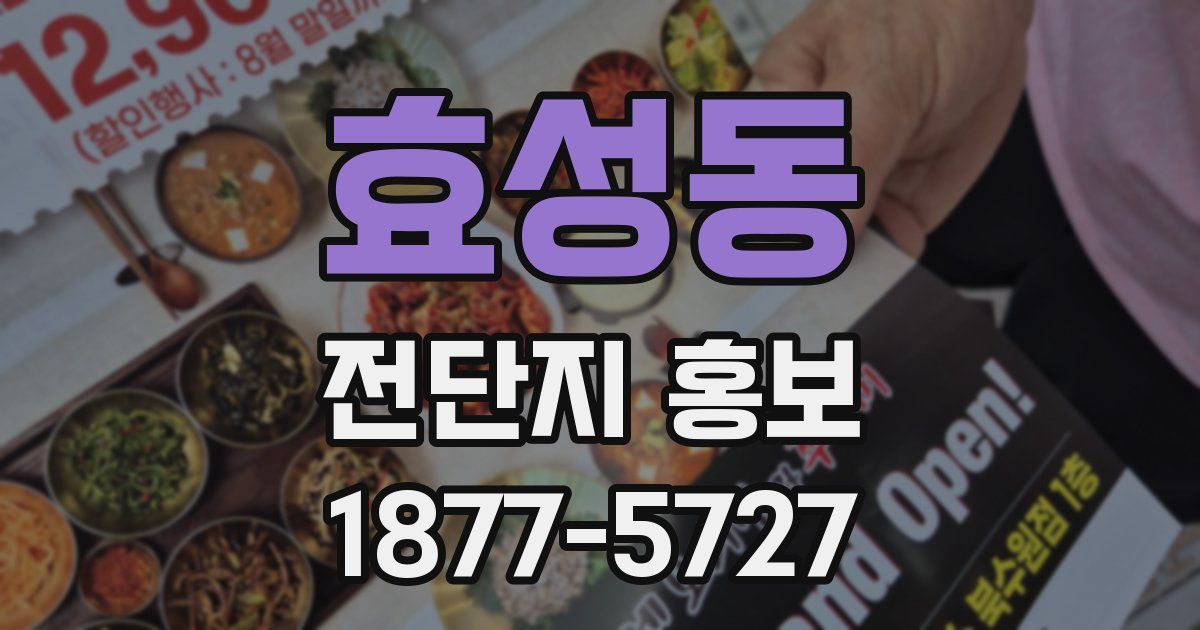 효성동 전단지 홍보