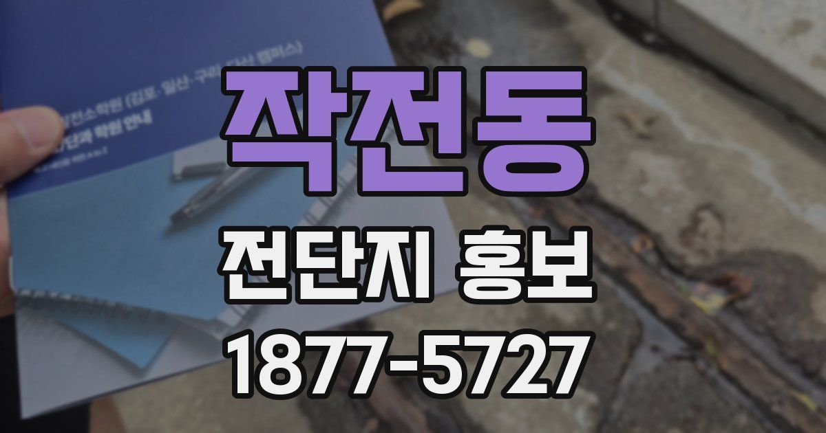 작전동 전단지 홍보