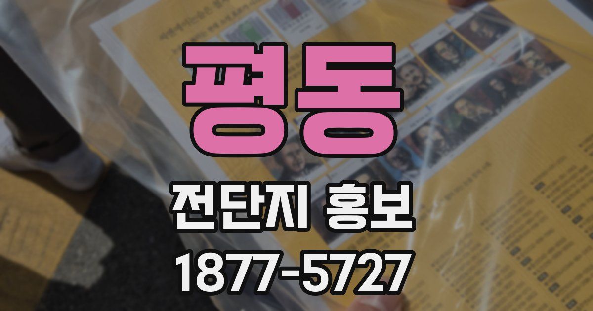 평동 전단지 홍보