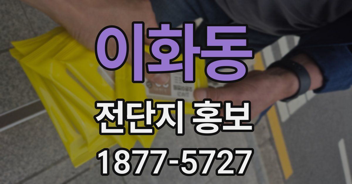 이화동 전단지 홍보