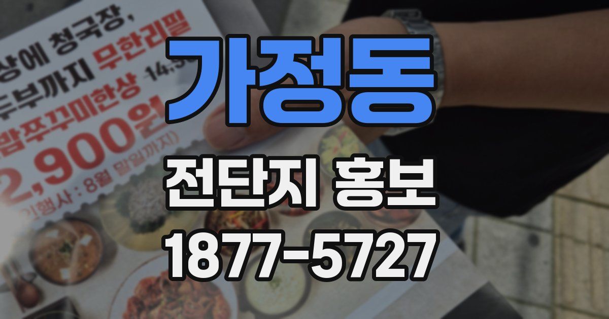 가정동 전단지 홍보